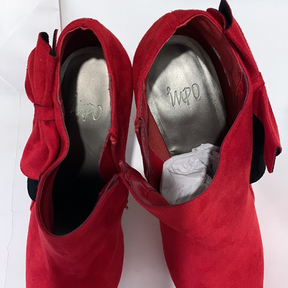 IMPO Red Booties Slight Platform Size 9.5 - Picture 15 of 16